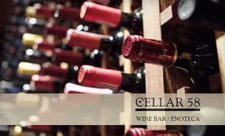 $20 for $40 Worth of Modern Italian Tapas and Wine at Cellar 58 Wine Bar/Enoteca  - Primary Image