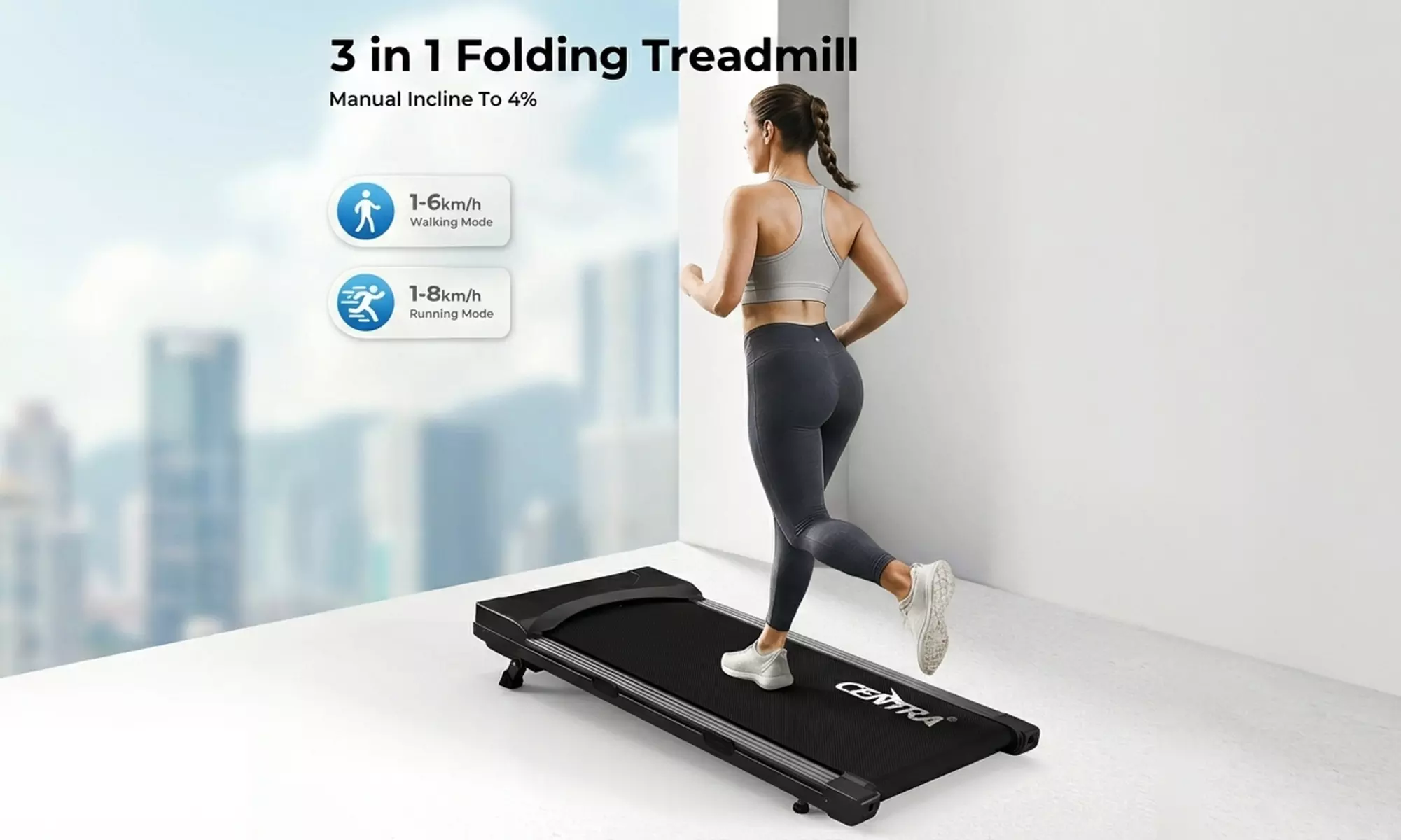 Centra Smart Foldable Home Treadmills With App Integration