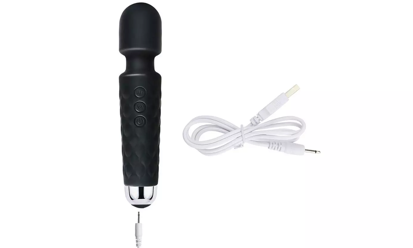 20 Frequency Powerful AV Vibrator G Spot Magic Wand Massager USB Rechargeable