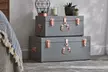 Two-Piece Metal Storage Trunk Set in Choice of Colour - Second Medium