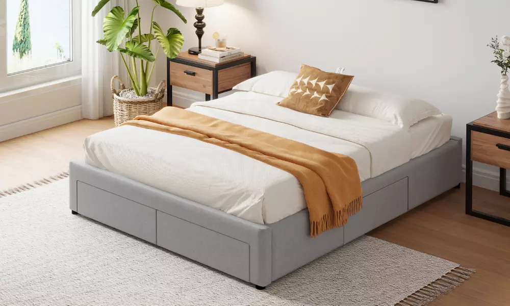 Lit contemporain à tiroirs Kocoon, modèle "Mia", taille au choix - Primary Image