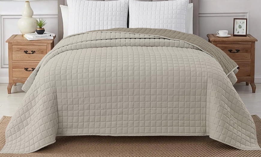 Image 19: Italian 4-Season Two-Tone Hypoallergenic Quilt
