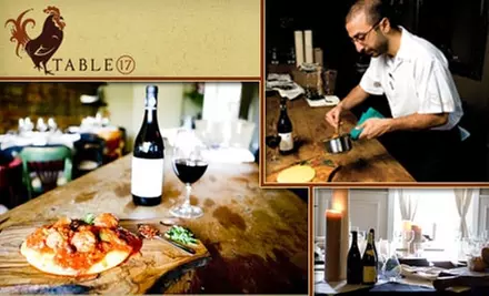 $25 for $50 Worth of Upscale Fare and Wine at Table 17 - Primary Image