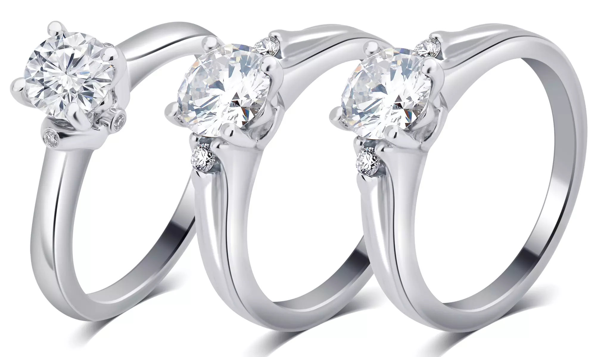 0.56–1.06 CTTW Diamond Engagement Ring in 14K White Gold - Primary Image