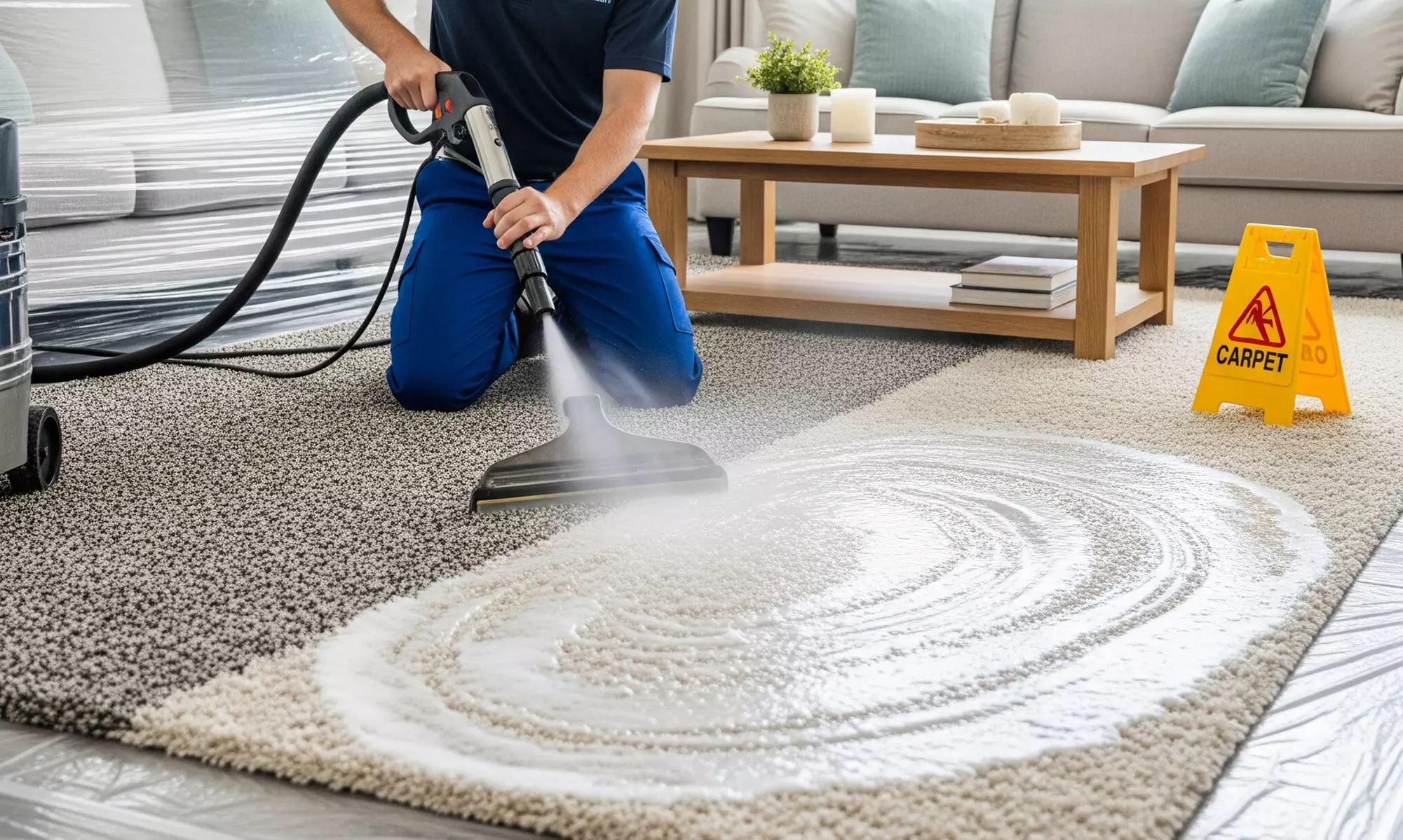 Deep Carpet Cleaning for 3, 4, or 5 Rooms or Full Pest Control Service