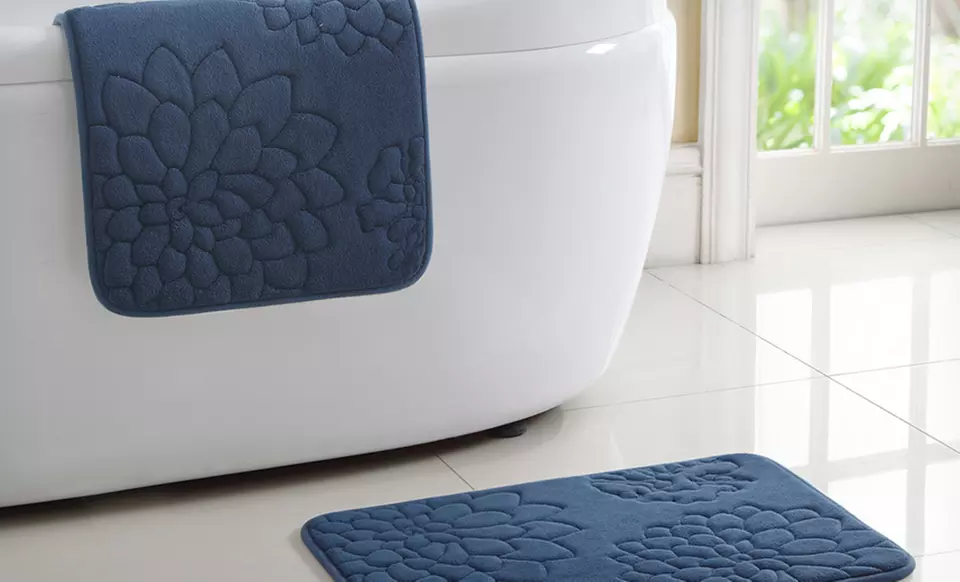 Two-Piece Memory-Foam Bath-Mat Set ($59.98 List Price). Multiple Colors Available - Second Medium