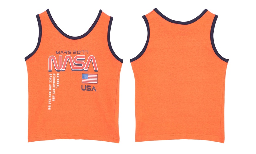 Image 5: Camiseta de tirantes con el logotipo de NASA para niños