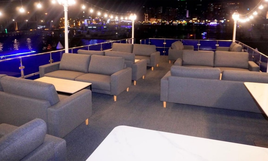 Image 8: Dubai Canal Dinner + soft drinks 4* Luxury Boat For Up to Four Adults
