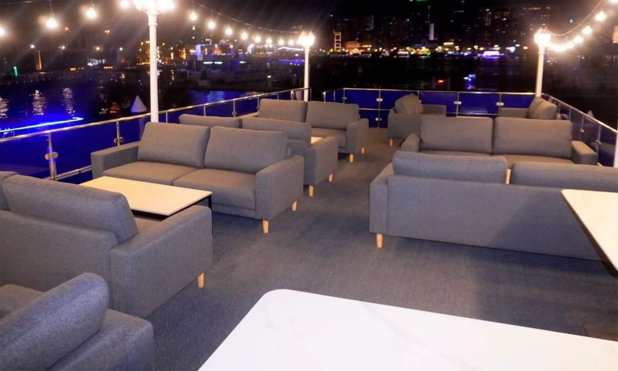Dubai Canal Dinner + soft drinks 4* Luxury Boat For Up to Four Adults