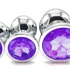 Image 2: Stainless Steel Jeweled Anal Plugs Stimulation Toys Stopper Multi Color