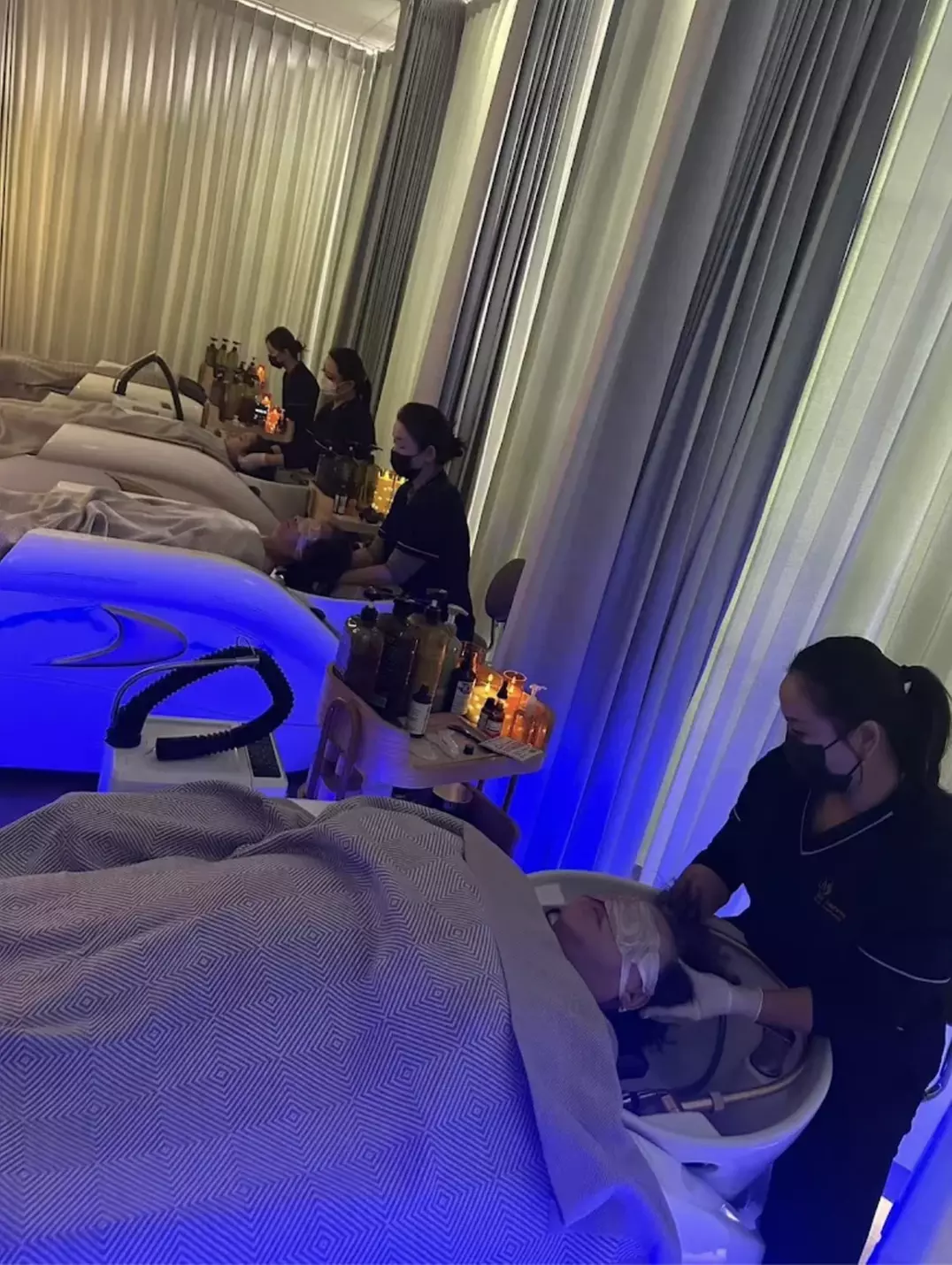 Luxury HeadSpa for 1 - 2 w/Massage on Upper-Back, Neck & Scalp + Robes