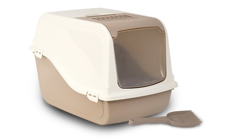 Toilette bicolore Romeo Datexx per gatti, Made in Italy