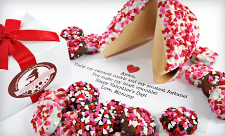 12 Chocolate-Covered Valentine Oreos or One Heart-Sprinkles Giant Fortune Cookie from Lady Fortunes (Up to 44% Off) - Primary Image