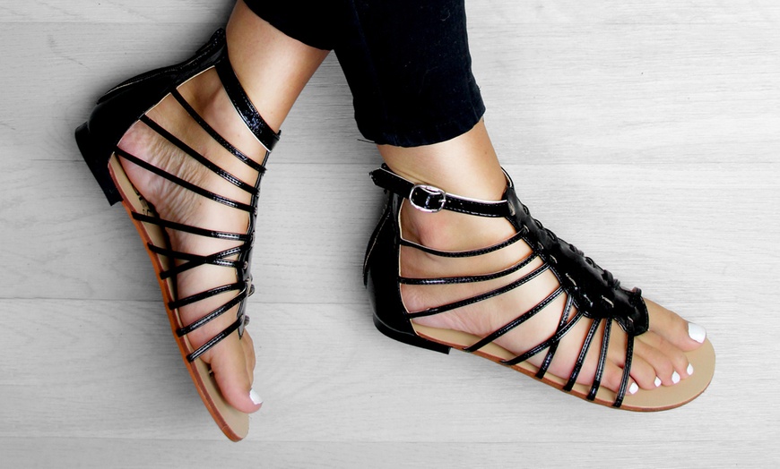 Image 2: Strappy Gladiator Sandals