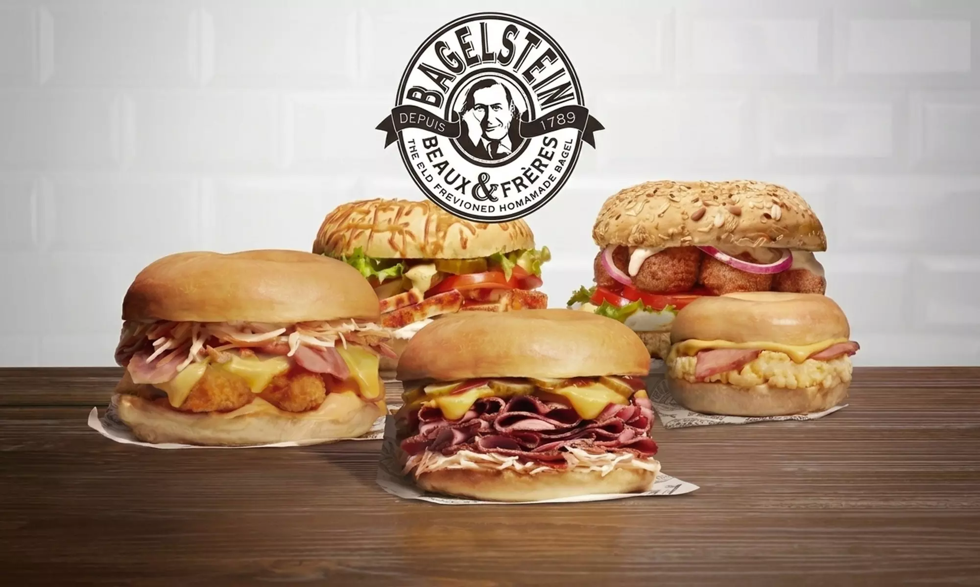 Pour 1 personne : bagel "Iconic" au choix à la carte avec dessert et boisson