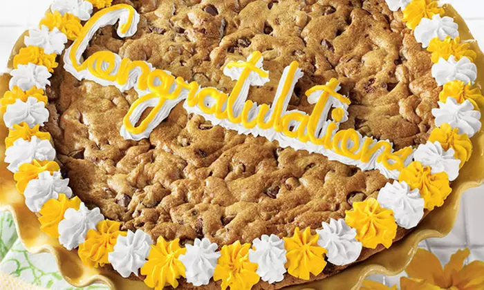 Custom 13-Inch Cookie Cake, or Two Groupons, Each Good for $10 Worth of Cookies at Mrs. Fields (Up to 50% Off) - Primary Image