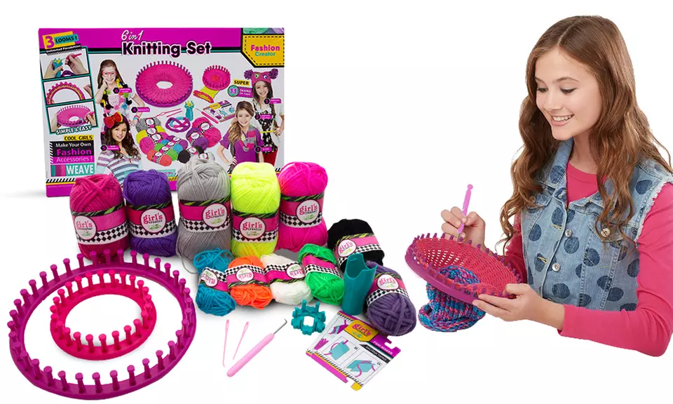 One or Two PMS International Six-in-One Knitting Sets with Loom and Accessories - Primary Image