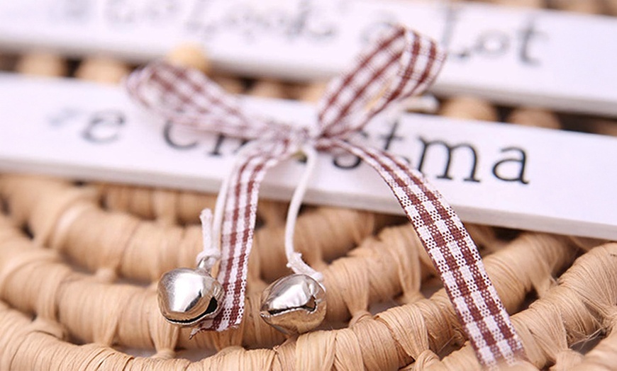 Image 7: Two or Four Christmas Tree Hanging Cards – Available in White and Grey