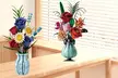 LEGO Inspired Flowers Bouquet Building Blocks Set with Porcelain Style Vase, Roses, Sunflower, Lily of The Valley - Image 3