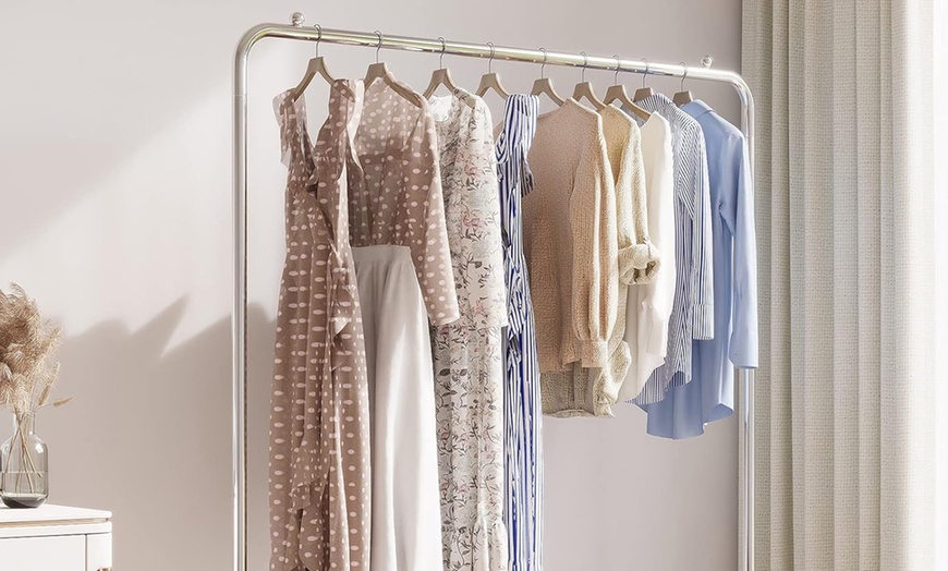 Image 2: Heavy Duty Clothes Hanging Rail