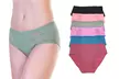 6 Pack Angelina Women's Cotton Hiphugger Panties in Assorted Designs - Second Medium