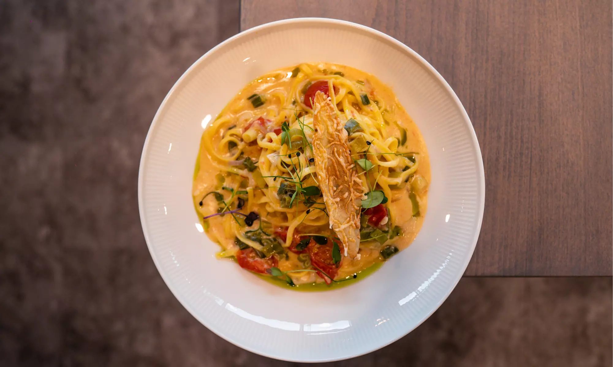 Luxuriöses 3-Gänge-Menü, Linguine oder Wolfsbarschfilet