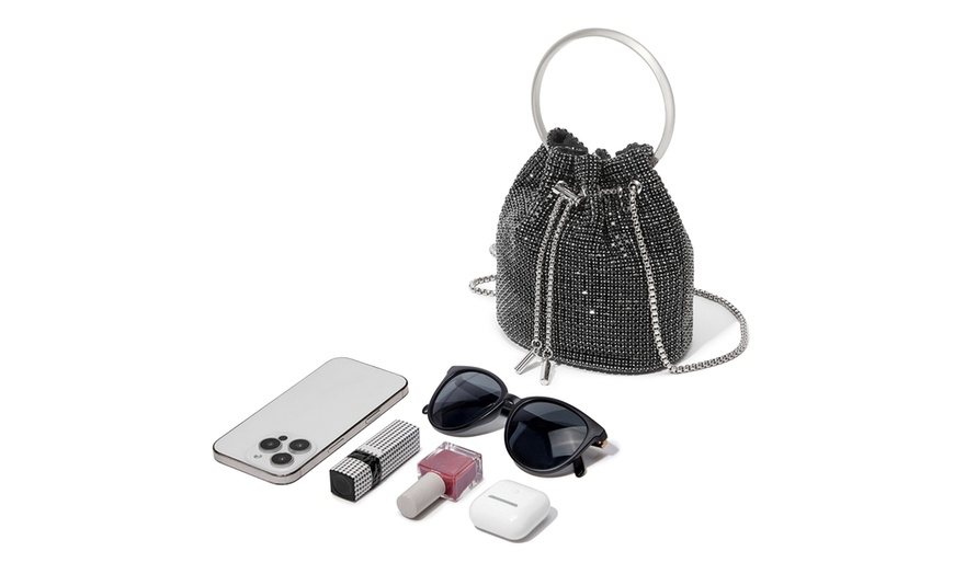 Image 2: Damen-Abendtasche mit Strasssteinen