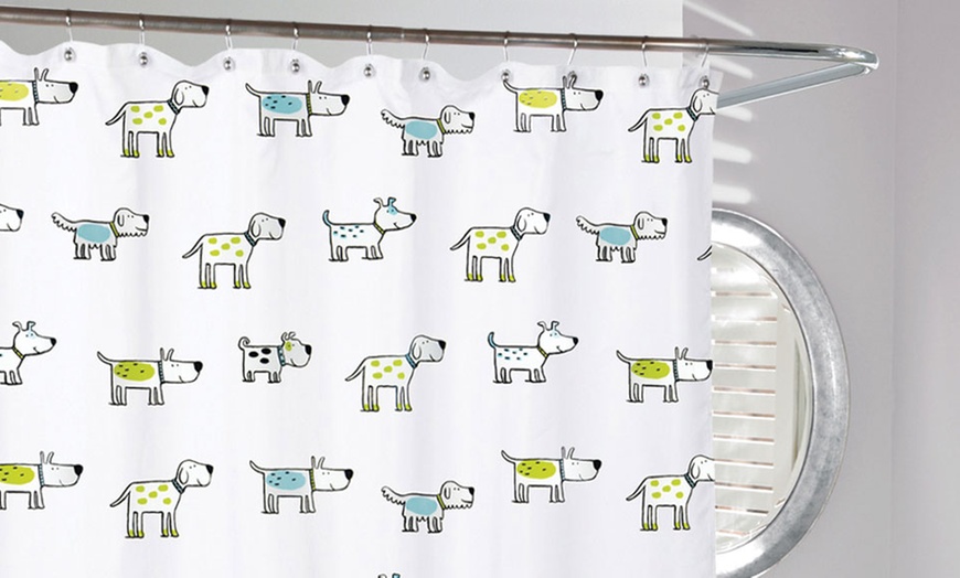 Doggi Dog-Print Shower Curtain | Groupon Goods