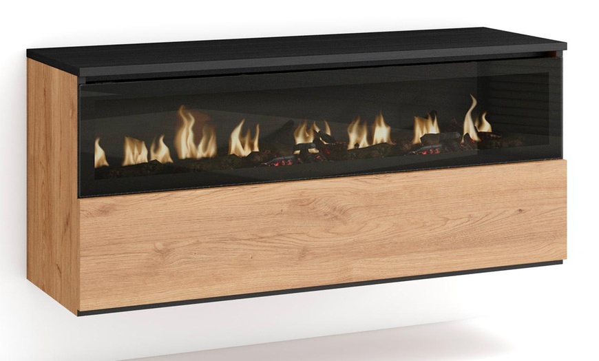 Image 20: Elektrischer LED-Kamin COZY mit 3D-Feuereffekt, opt. mit Hängeboard