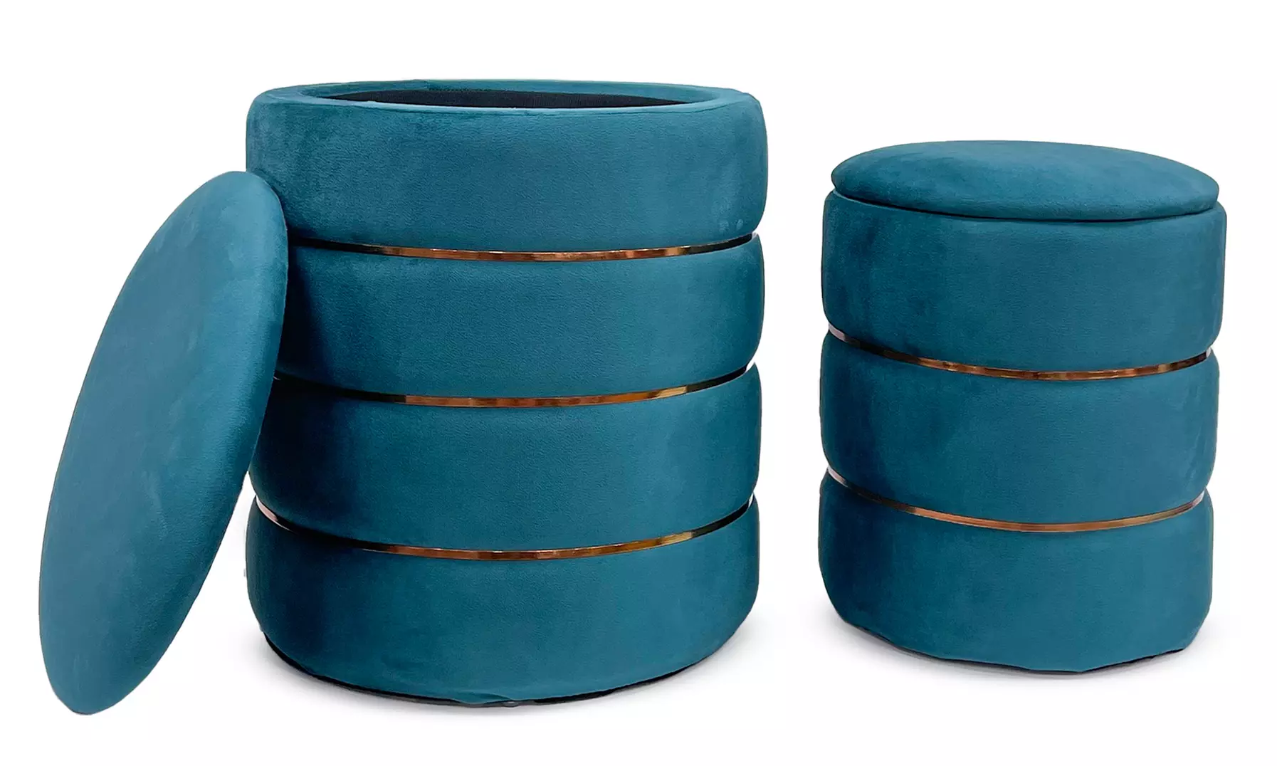 Lot de 2 poufs de rangement "Romeo e Giulietta"