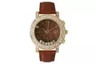 Women's Free-Floating Crystal Watch with Leather Strap - Second Medium