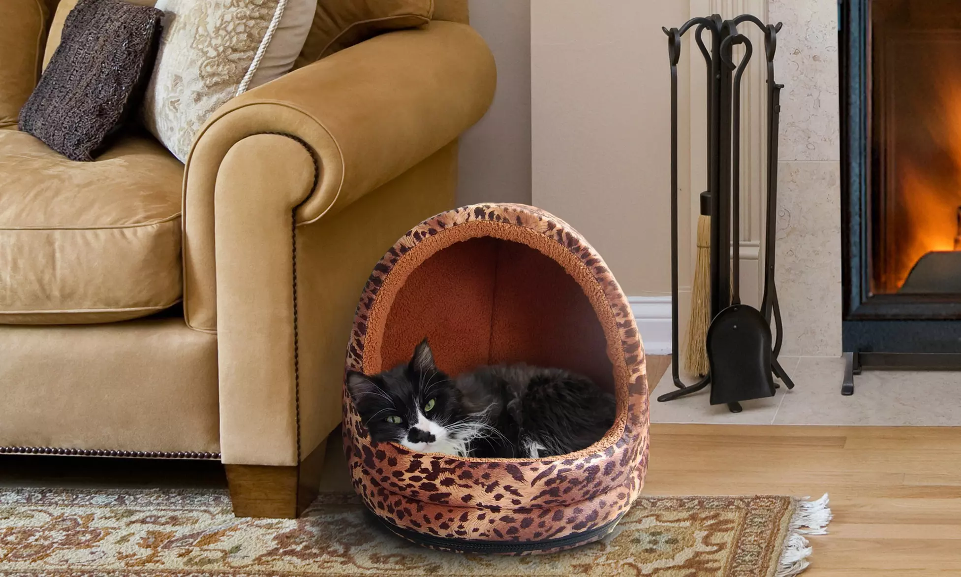 Furhaven Animal-Print Cat Dome - Primary Image