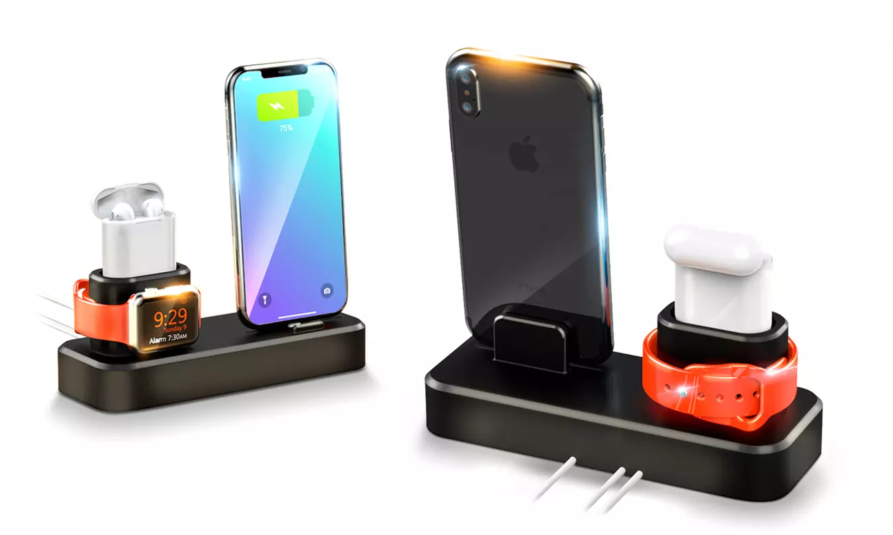Support et chargeur pour tous produits Apple : iPhone, Airpods et iWatch - Primary Image