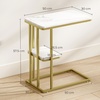 Image 8: HOMCOM C-Shaped Narrow Side Table