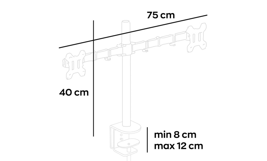 Image 10: Soporte para doble monitor de pantalla de Frankystar