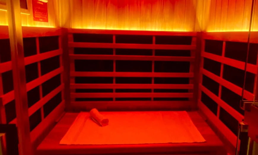 Image 8: Relax with One or Three 45-Min Infrared Sauna Sessions + Chromotherapy