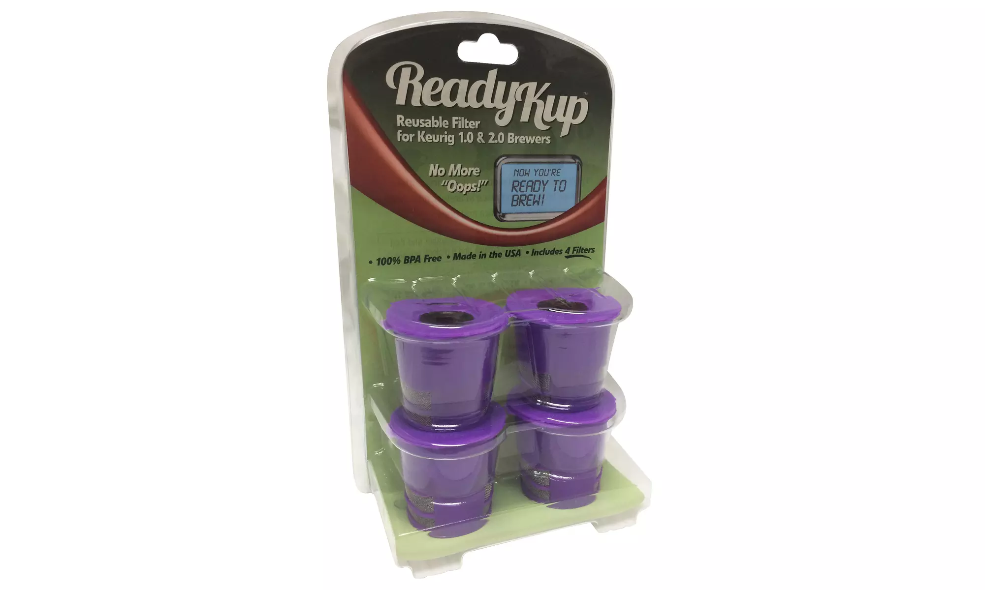Ready Kup Reusable Single-Serve Coffee Pods for Keurig 1.0 and 2.0 Single-Serve Brewers (4-Pack) - Primary Image