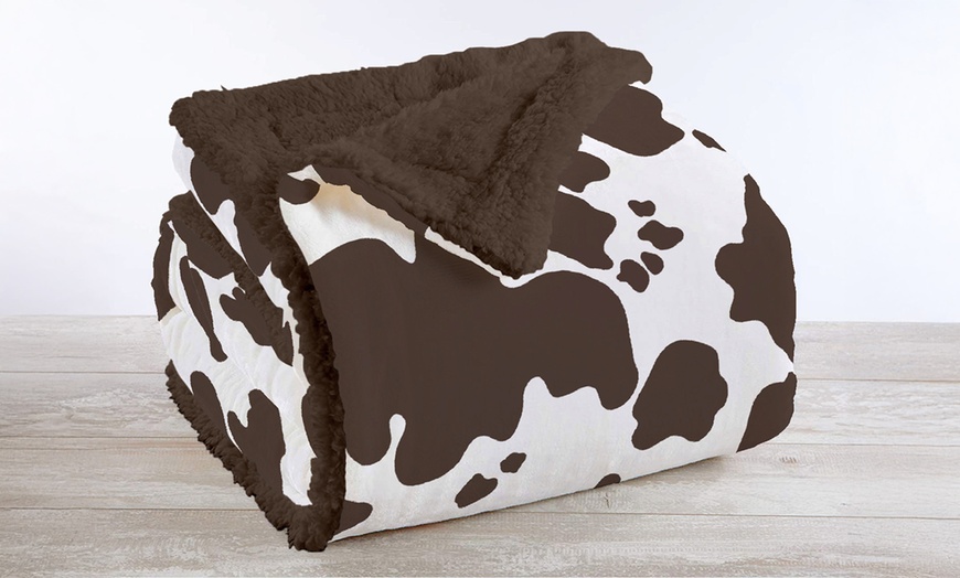 Image 3: Couverture plaid double face sherpa et microfibre