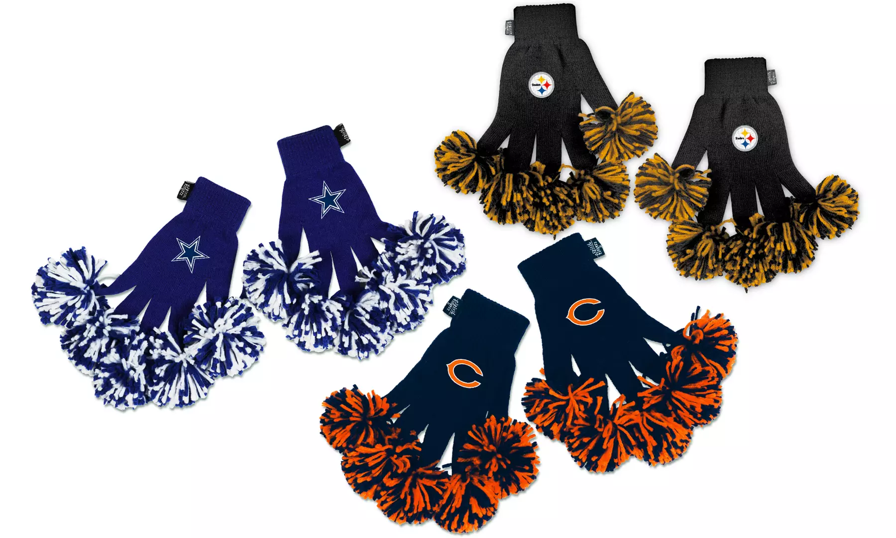 NFL Spirit Fingerz Pom Pom Gloves - Primary Image