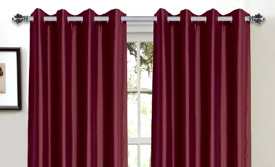 Bella Luna Faux-Silk Foam-Back Blackout Curtains. Multiple Colors Available. Free Returns. - Primary Image