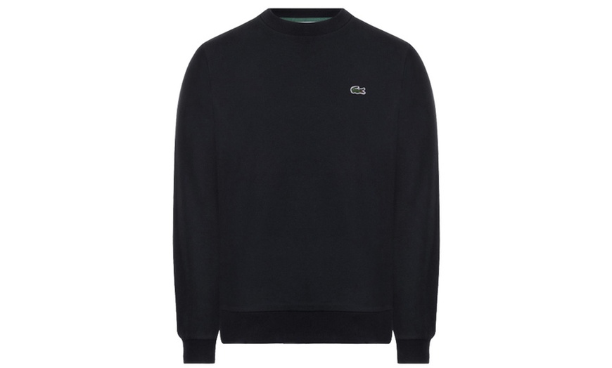 Image 2: Lacoste sweater met ronde hals en logo van katoenfleece