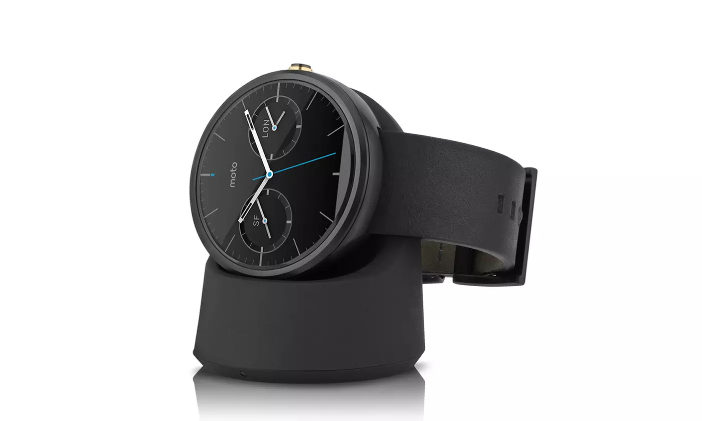 Motorola Moto 360 Smartwatch with Leather Band (Refurbished) - Second Medium