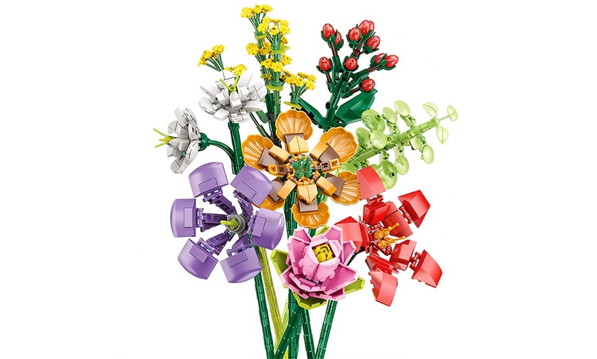 Image 5: Mini Bricks Flower Bouquet DIY Building Set