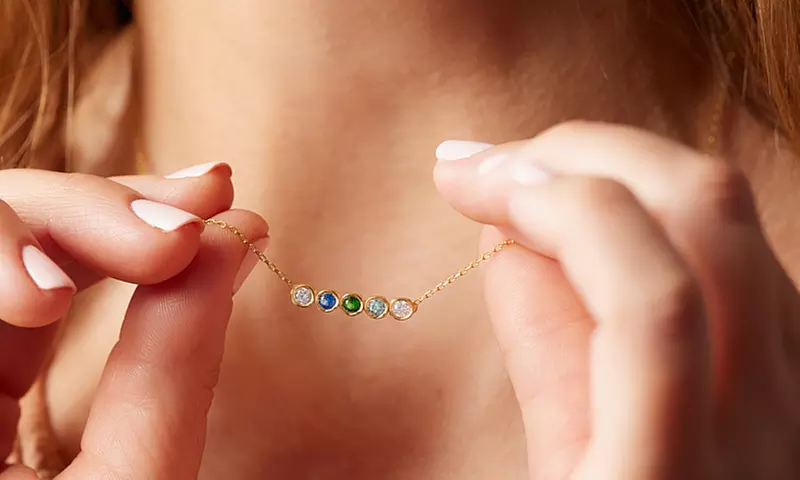 Drop Shape Birthstone Necklace Or Personalized Birthstone Necklace