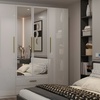 Image 7: High Gloss Wardrobe with Mirrored Door