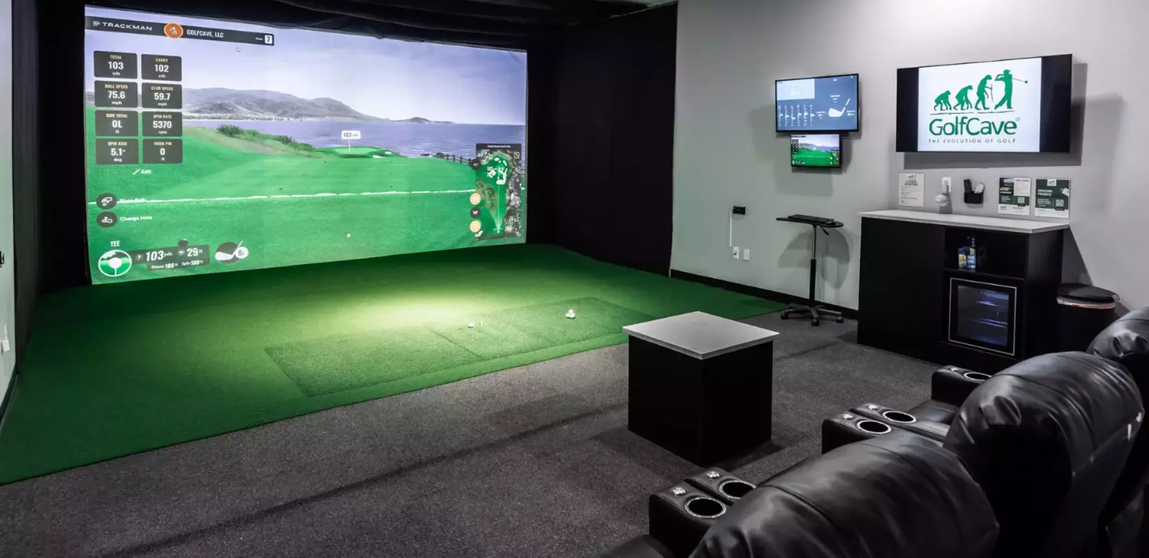 Private Indoor Golf Simulators with TrackMan at GolfCave Holmdel