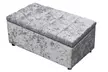 Ottoman Storage Box with Diamante Buttons in Choice of Design With Free Delivery - Second Medium