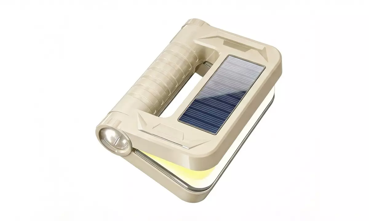 3 in 1 Solar Powered Foldable Camping Lantern & LED Work Light - 400 Lumens, USB Rechargeable