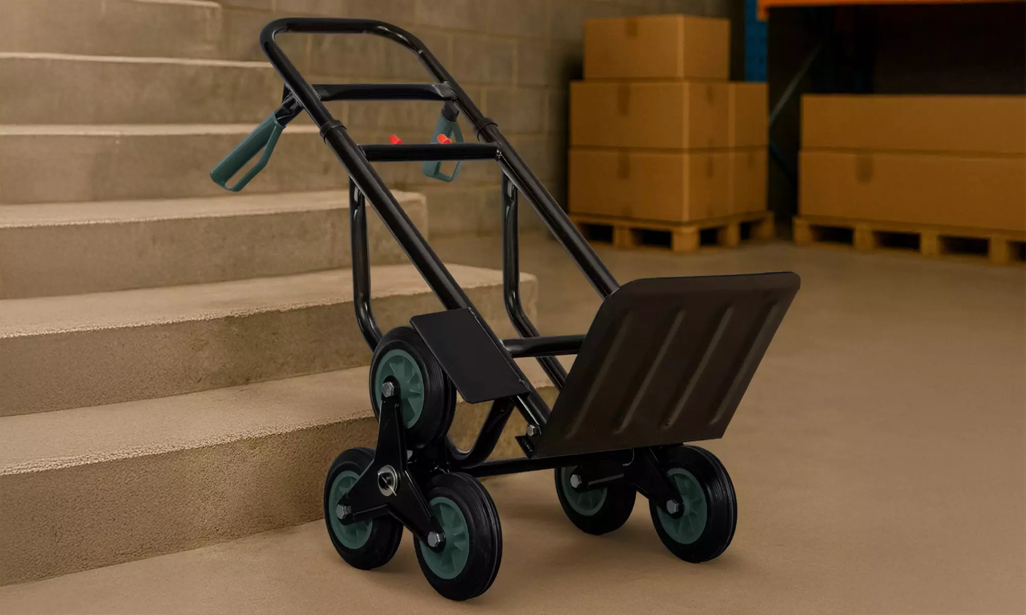 Klappbarer Transport-Trolley mit 6 Rädern