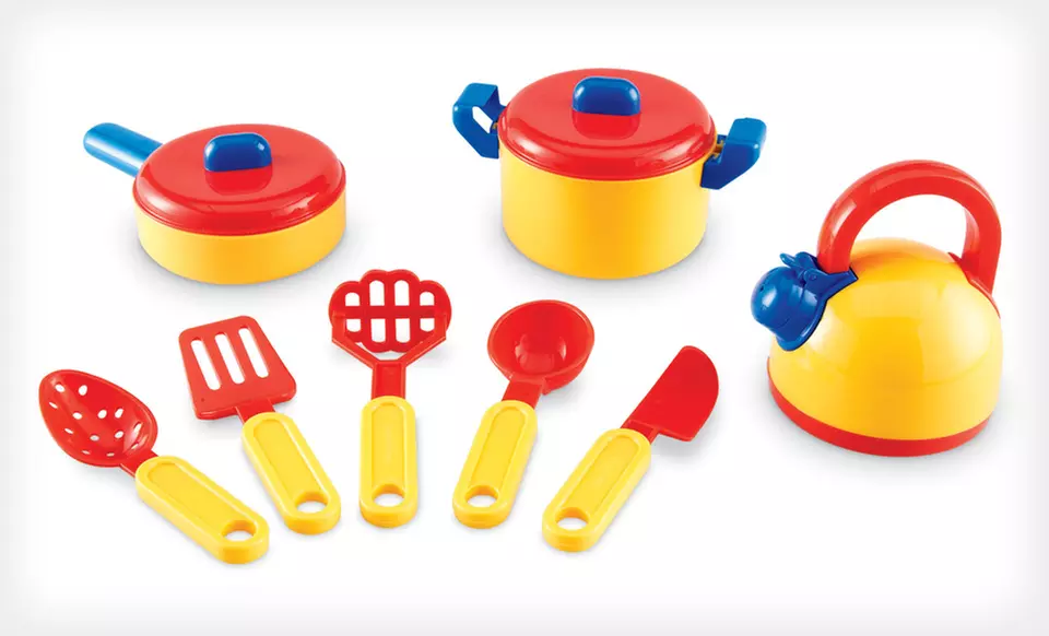 Learning Resources Pretend & Play Cooking Set, Pretend & Play Dish Set, or Magnetic Apple Fractions (Up to 52% Off) - Second Medium